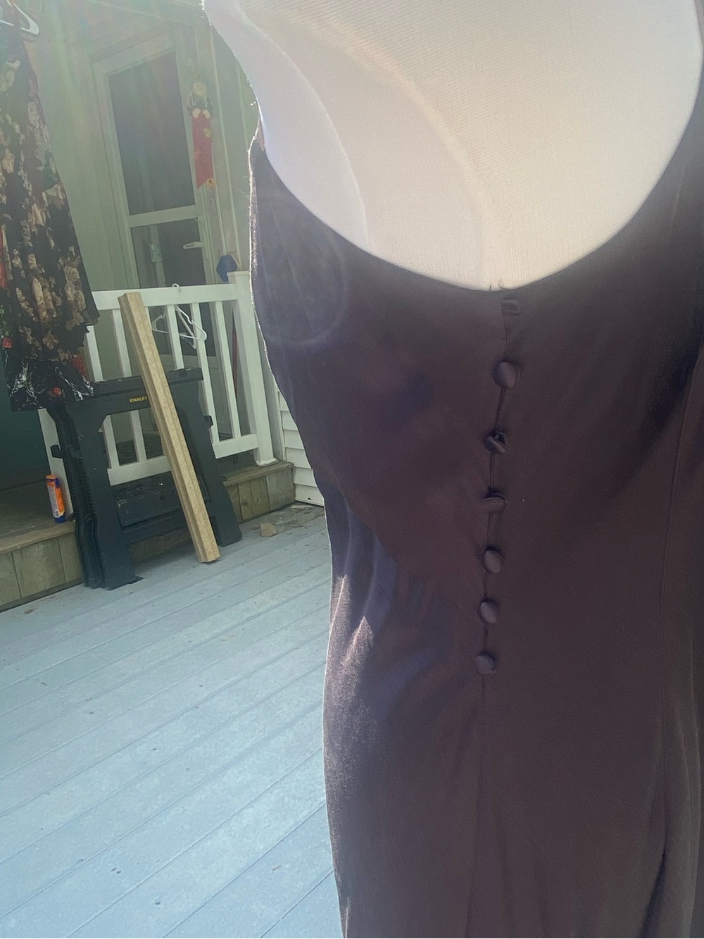 !SOLD! SILK maxi dress V neck - Picture 3 of 5